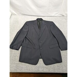 Vintage Burberry's Dark Blue Blazer Sport Coat Union Made in the USA Wool‎ 44R